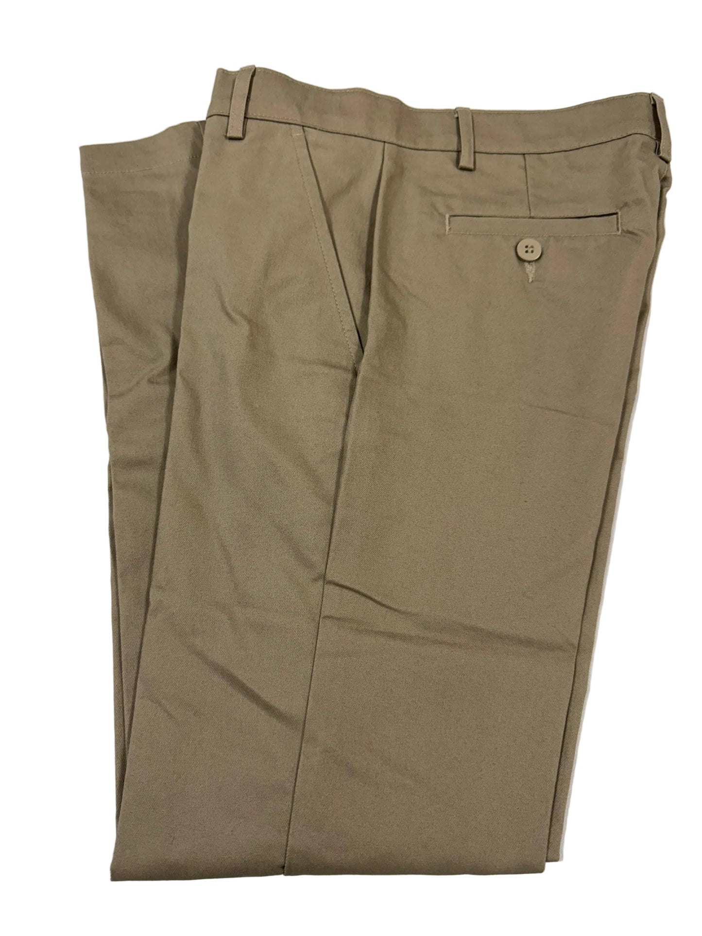 Flat Front Pant Adult-Khaki : 40 Man.