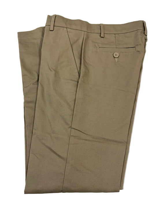 Flat Front Pant Man-khaki : 36