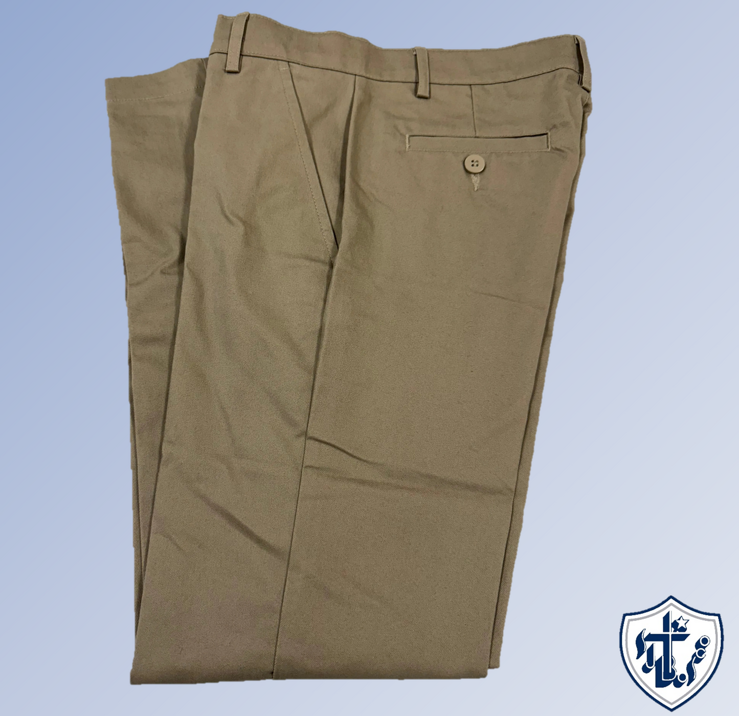 Flat Pants Adult-Khaki : 38 Man