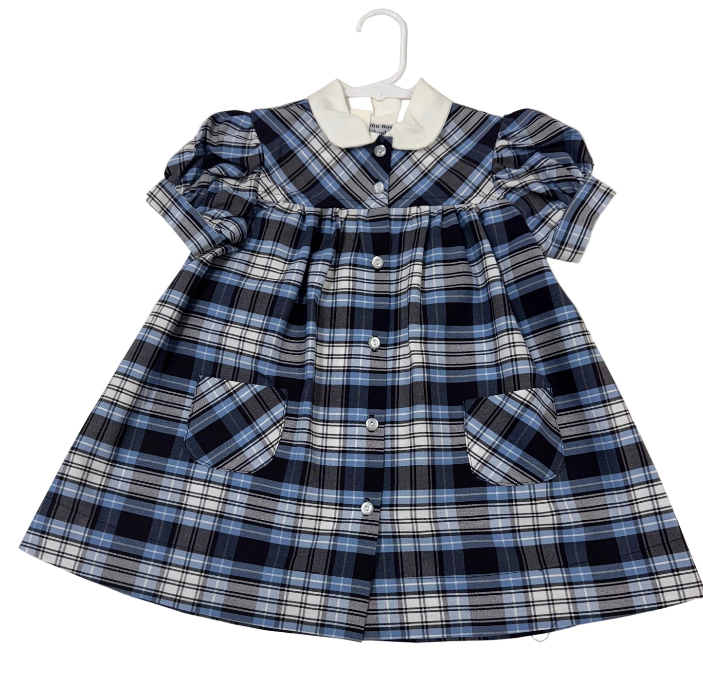Smock Dress Girls (22-40)-Plaid : 6
