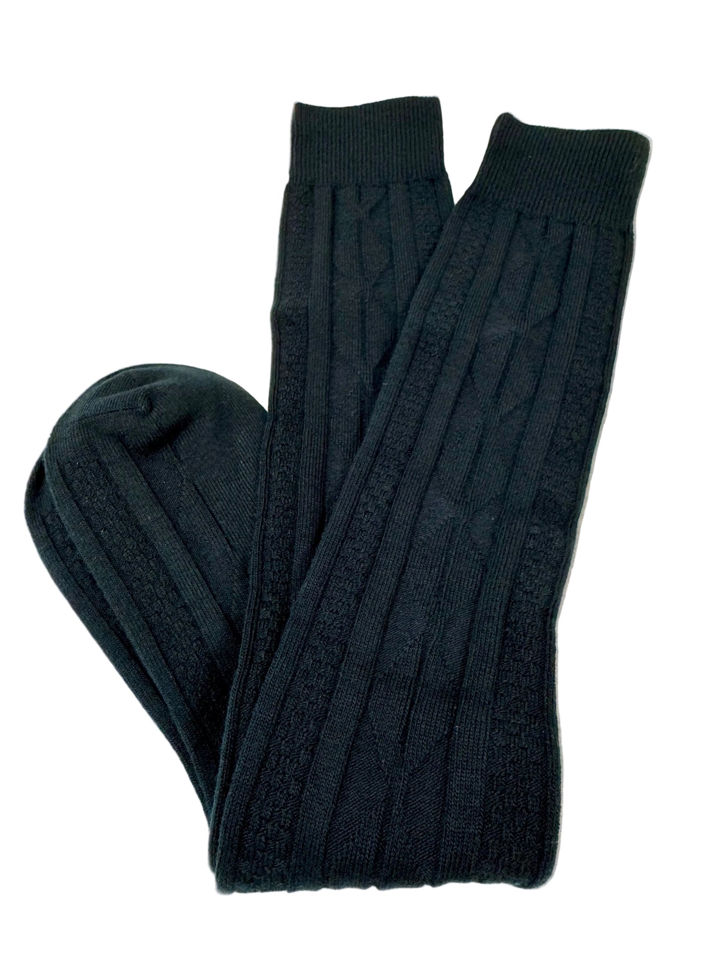 Knee High Cable Sock Med-NAVY : Med 4-6