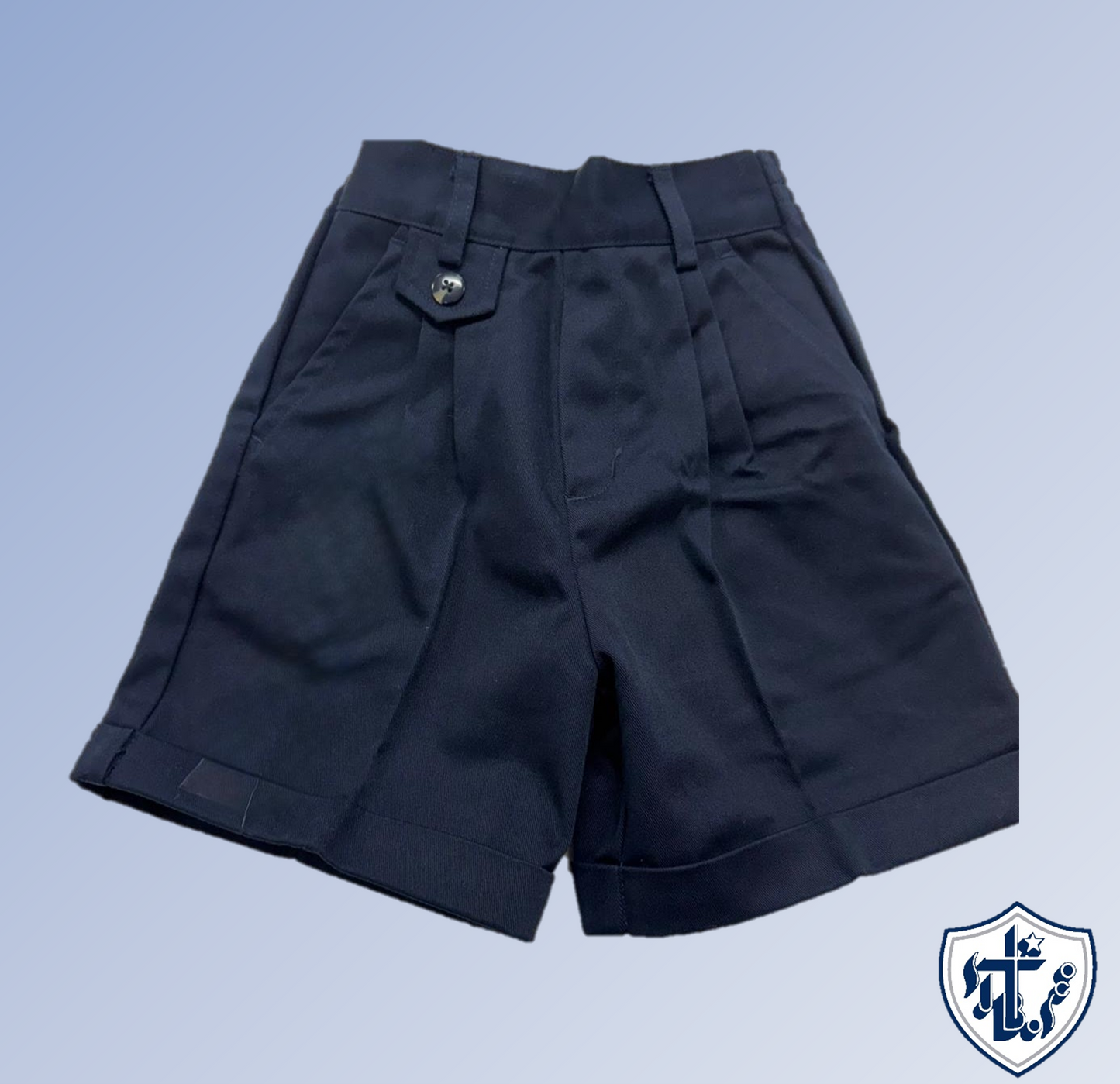 Pleated Shorts Girls-Navy : 8