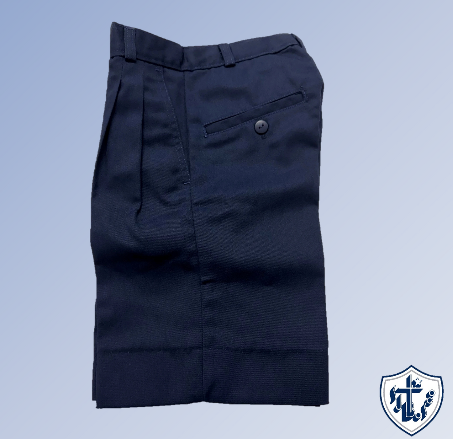 Pleated shorts  Boys-Navy : 2T