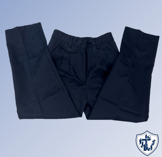 Pleated Pants Girls-Navy : 6