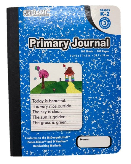 Primary Journal-black/white : 100 sheets