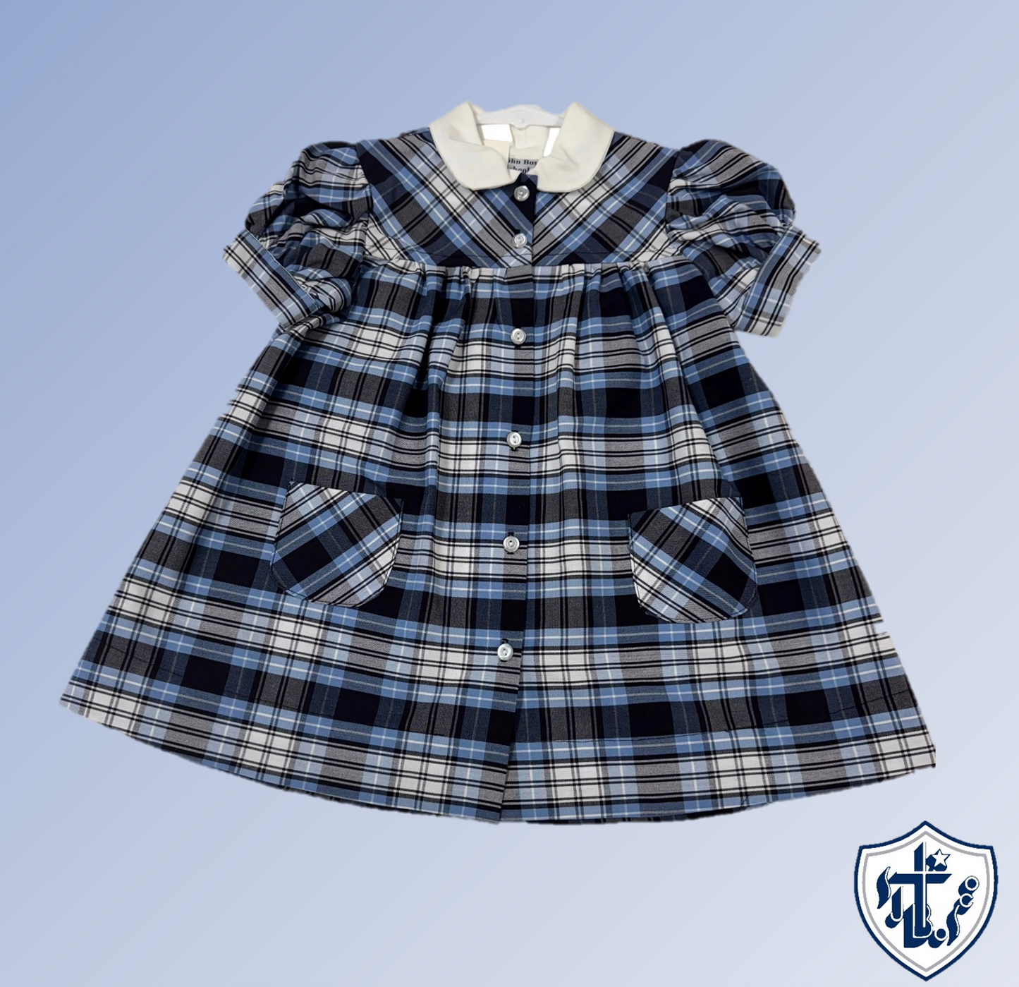Smock Dress Girls (22-40)-Plaid : 10