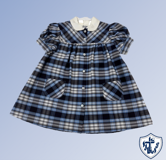 Smock Dress Girls (22-40)-Plaid : 10