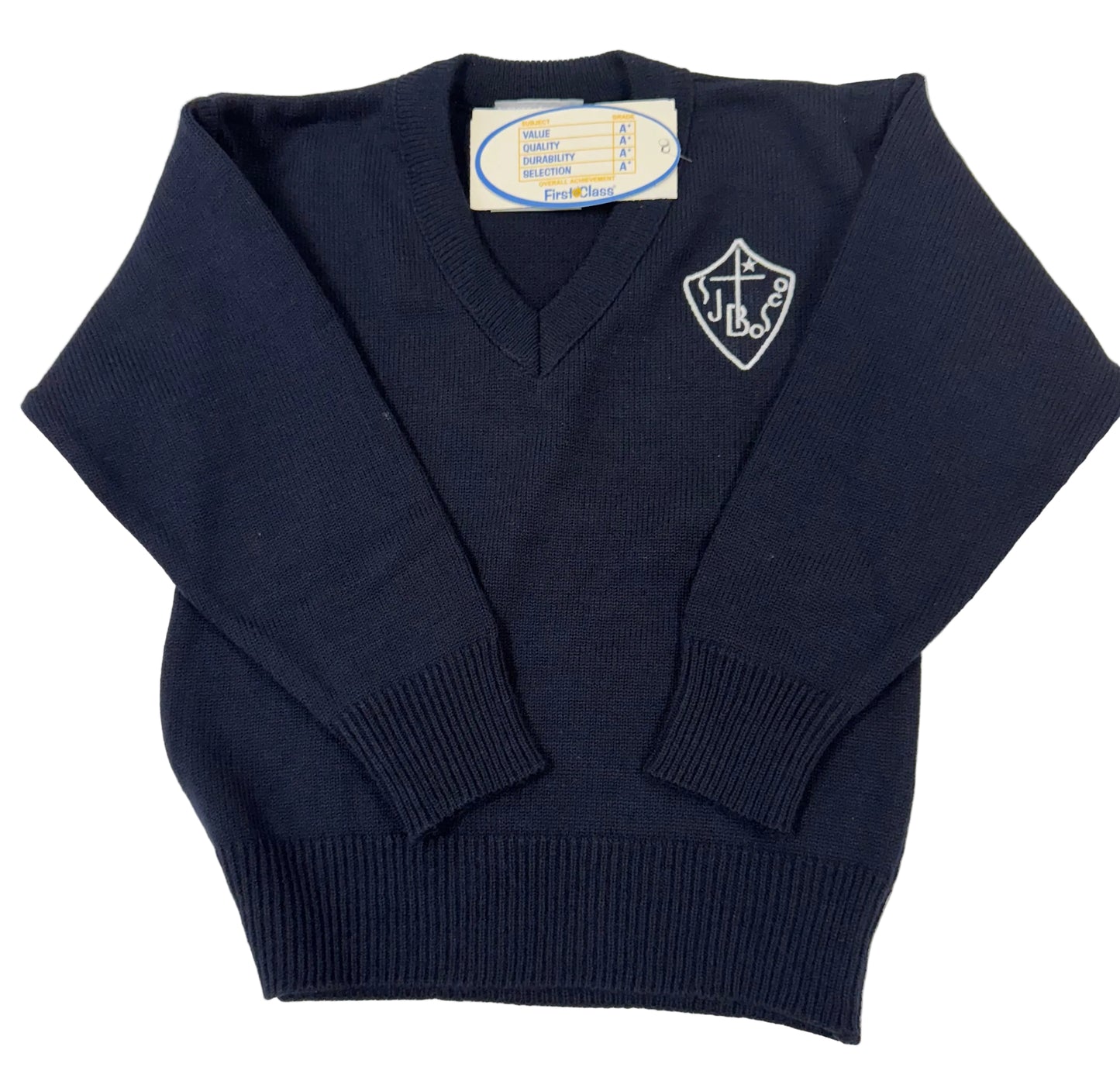 V-Neck Pullover Y 5/6-Navy : YXS
