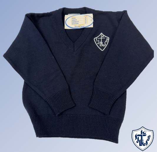 V-Neck Pullover Y 5/6-Navy : YXS